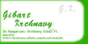 gibart krchnavy business card